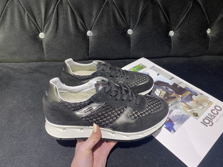 Sneakersy damskie IGI&CO Skóra 5161344 Czarne