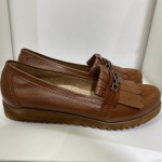 Półbuty damskie HIGO skórzane 1902 Rude