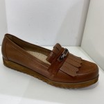 Półbuty damskie HIGO skórzane 1902 Rude