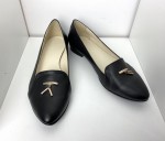 Baleriny damskie skórzane HIGO 160/6 Czarne
