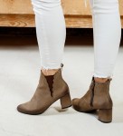 Botki damskie skórzane HIGO 2118 Cappuccino