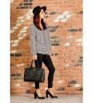 Czółenka damskie HIGO skóra 1225 Czarne