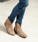 Botki damskie skórzane HIGO 2804 Almond