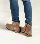 Botki damskie skórzane HIGO 2804 Almond