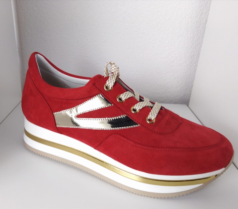 Sneakersy damskie Solo Due 1385 Czerwony