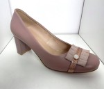 Czółenka damskie HIGO skóra 1654 Pudrowy Róż