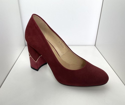 Czółenka damskie HIGO skóra P-9 Bordo