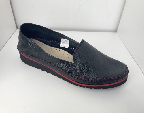 Mokasyny damskie Higo skórzane 2176/1 Czarny