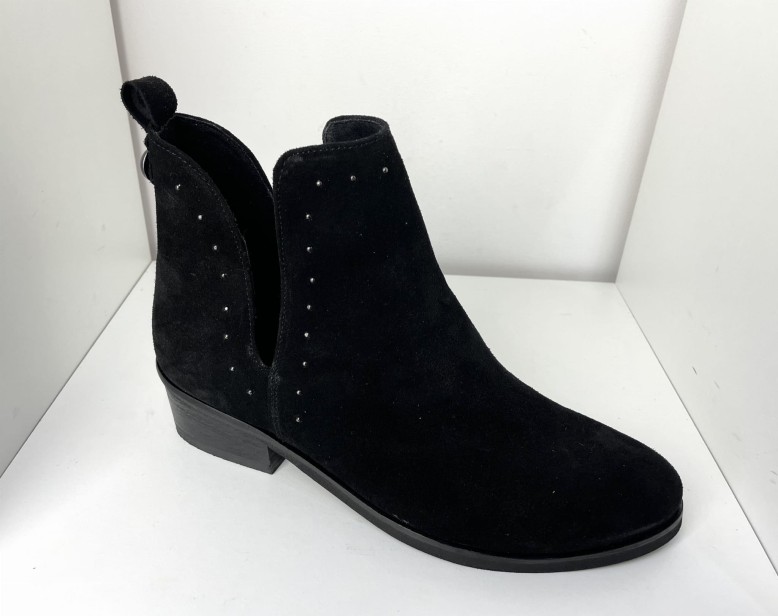 Botki damskie HIGO skóra 2263 Czarny