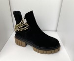 Botki damskie Karino skóra 3954/003 Czarny