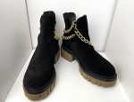Botki damskie Karino skóra 3954/003 Czarny