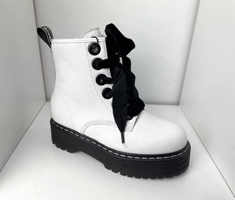 Botki damskie trapery IGI&CO skórzane 8189311 Bianco