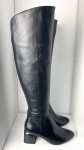 Kozaki damskie skórzane 2061 Czarny