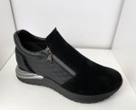 Półbuty Sneakers damskie skórzane HIGO 2201 Czarny