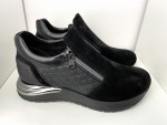 Półbuty Sneakers damskie skórzane HIGO 2201 Czarny