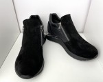 Półbuty Sneakers damskie skórzane HIGO 2201 Czarny