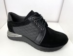 Półbuty Sneakers damskie skórzane HIGO 2203 Czarny