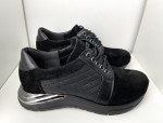 Półbuty Sneakers damskie skórzane HIGO 2203 Czarny