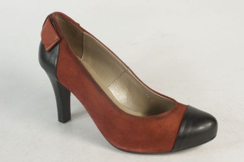 Czółenka damskie HIGO skóra 501 Rude