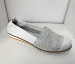 Półbuty damskie skórzane HIGO 1513 Białe/Lico/Mix