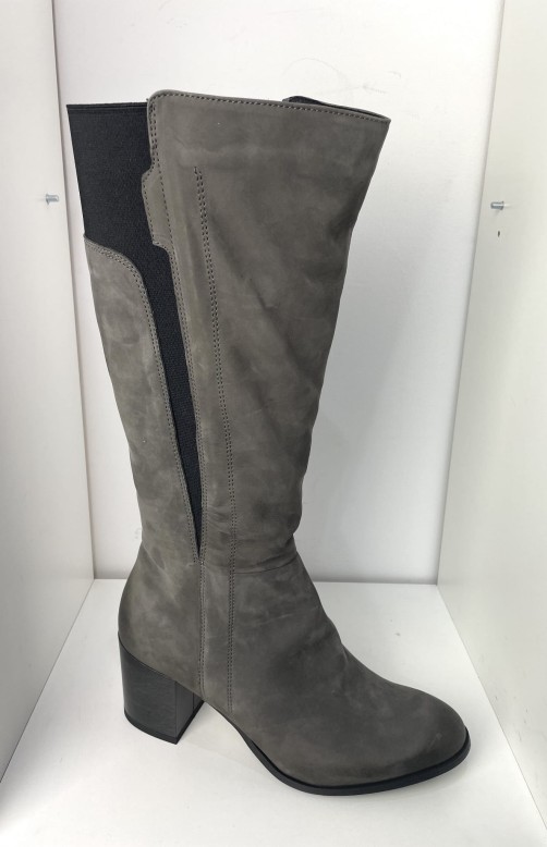 Kozaki damskie skórzane HIGO 2038 Popiel