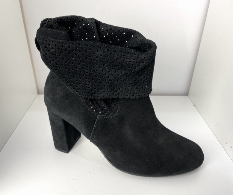 Botki damskie HIGO skóra 1801 Czarny