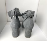 Botki damskie HIGO skóra 1801 Popiel