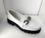 Półbuty damskie HIGO skórzane 1846 Biały