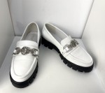 Półbuty damskie HIGO skórzane 1846 Biały