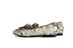 Baleriny damskie HIGO 2356  ekri wąż