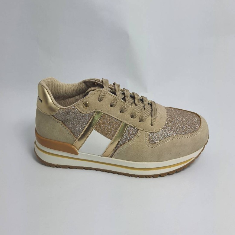 Sneakersy damskie Tommy Hilfiger T3A4-32161-1361500  Beige