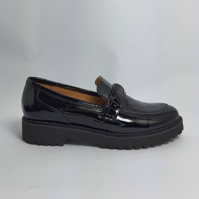 Mokasyny damskie KARINO 4500/090 czarny naplak