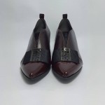 Półbuty damskie skóra HIGO 2281 bordo