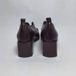 Półbuty damskie skóra HIGO 2281 bordo