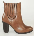Botki damskie HIGO skóra 1494/471 Brąz/Rudy