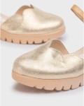 Sandały damskie WONDERS C-33292 GLITTER/PE GOLD/SAND