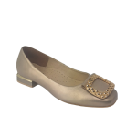 Balerina skórzana HIGO 2353 złoto