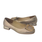 Balerina skórzana HIGO 2353 złoto