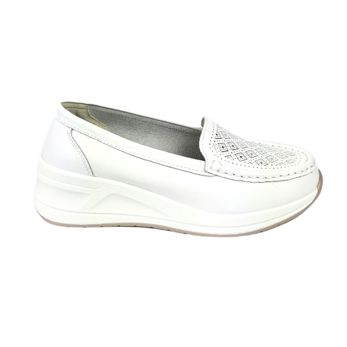 Półbuty damskie  ARTIKER 54C1828 BIAŁO- SREBRNY