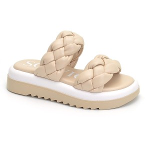 Klapki  damskie  SCA'VIOLA  L-37 BEIGE