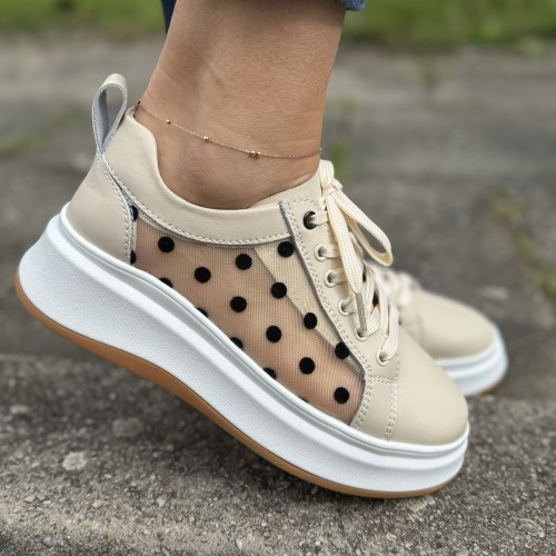 Półbuty damskie  ARTIKER  54C1905 BEZOWO CZARNE