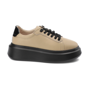 Sneakersy damskie ARTIKER  55C0406 CIEMNY BEŻ/ CZARNY
