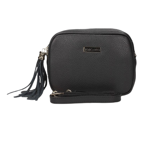 Torebka damska listonoszka Toscanio  A08 czarny skóra