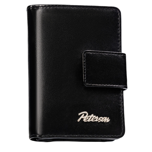 Portfel skórzany damski Peterson PTN SET-D-65-KCS Black