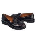 Mokasyny damskie ARKA BIOECO 6425-1974-2292 CZARNY -BORDO