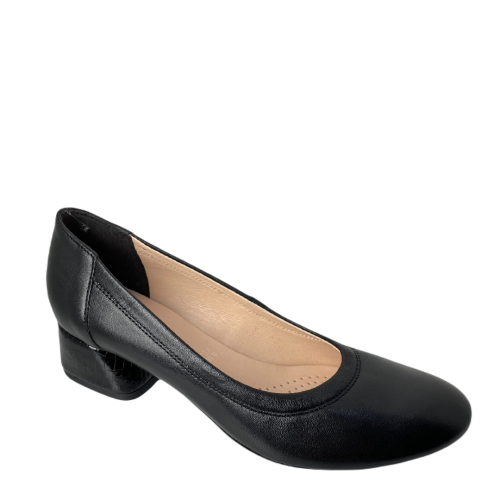 Czółenka damskie skórzane Arka 6122/0308 Czarny