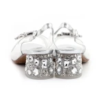 Sandały damskie Scaviola G-25 srebro-5