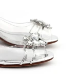 Sandały damskie Scaviola G-25 srebro-3