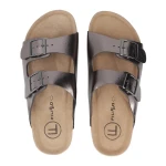 Klapki damskie Filippo DK 7062/25 GN gun metal -3