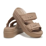 Klapki damskie Crocs 207431 beżowe-4